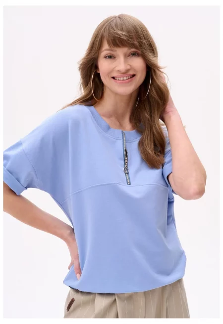 Блуза с къс цип Flexy