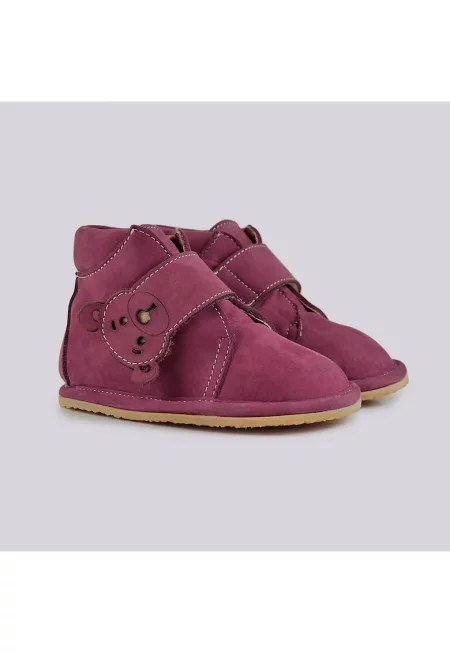 Boog Nubuck Barefoot Short Boots - Тъмновиолетов