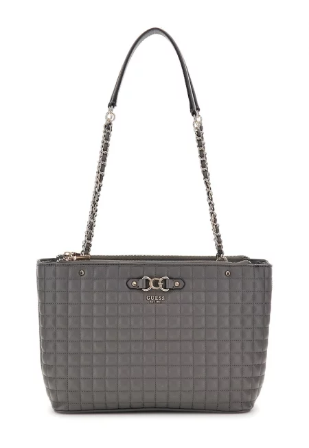 Чанта през рамо от еко кожа - Антрацитно сиво