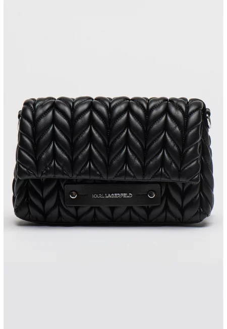 Чанта през рамо от еко кожа - Черен