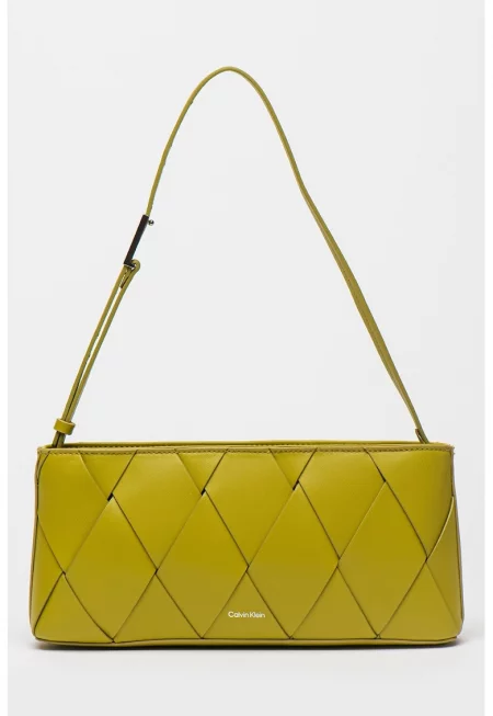 Чанта през рамо от еко кожа - Маслинено зелено