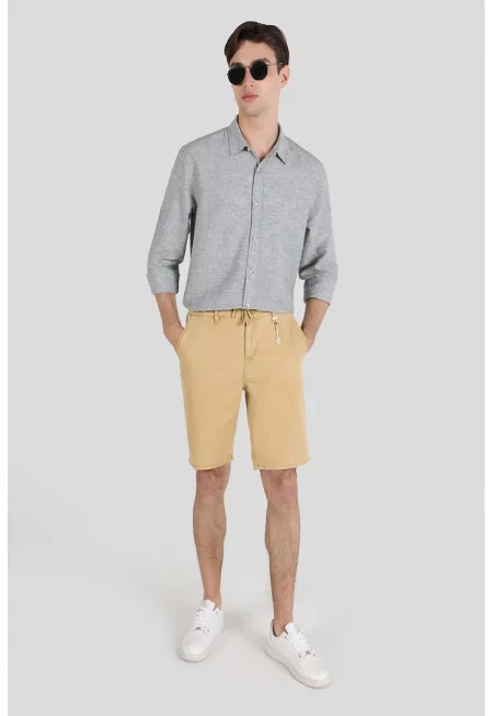 Чино с връзки - Бежов