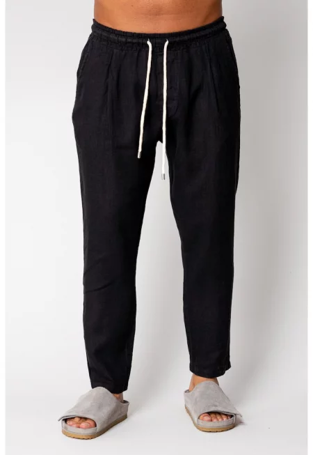 Дълъг панталон IN - С връзки - Черен