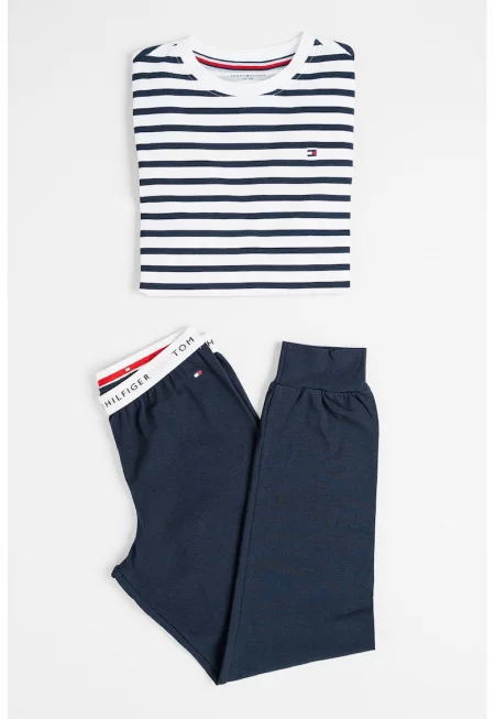 Дълга пижама с памук