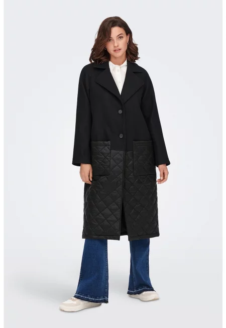 Дълго зимно яке с капитонирани детайли