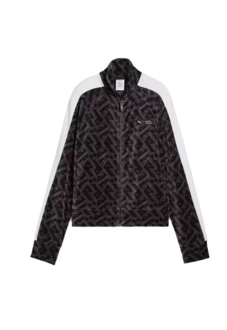 Дамска блуза  x squid game t7 iconic track jacket w - 627432-01 - Черна - Черен