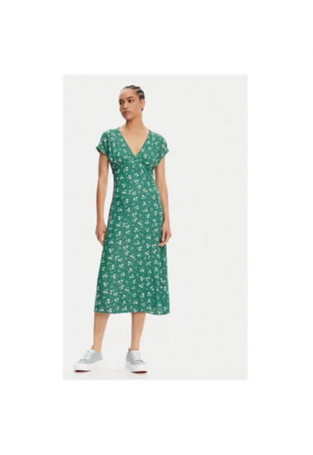 Дамска лятна рокля  24B131505 - Вискоза - Зелена - Зелен