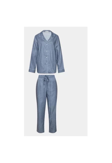 Дамска пижама -  302994618 - Вискоза/Памук - Син