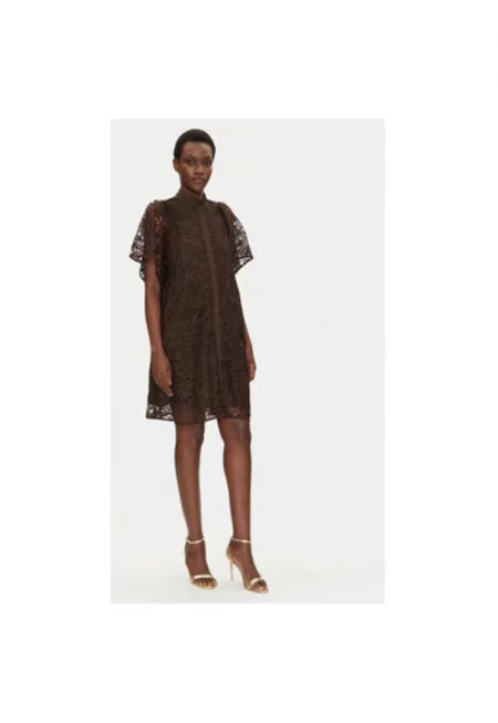 Дамска рокля  BBW4583 - Рециклиран полиестер - Черен