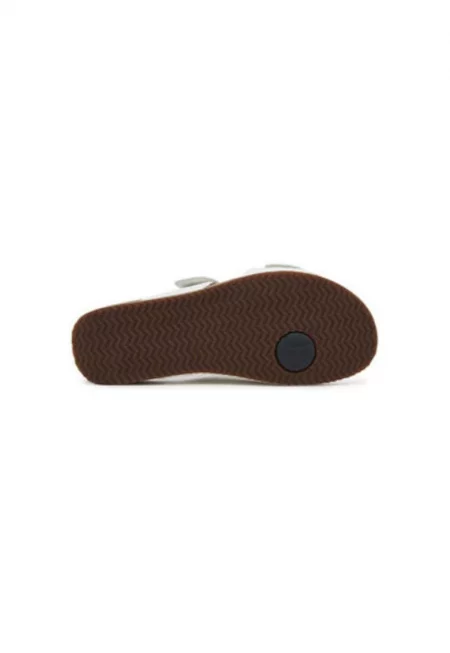 Дамски джапанки - 78586 -  Естествена кожа - Бели - Бял