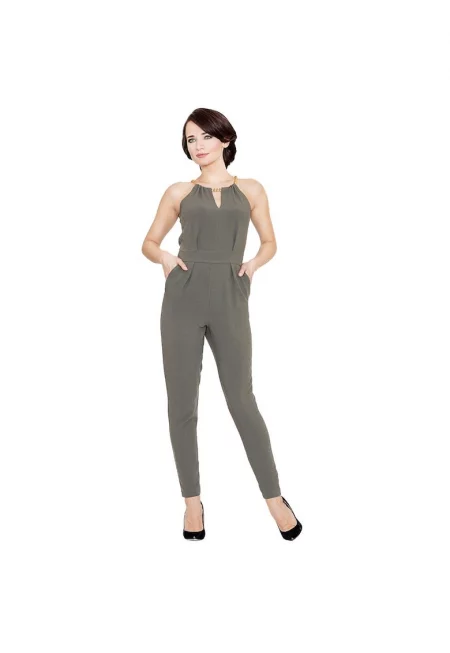 Дамски гащеризон - Ленитиф - Плат - маслини