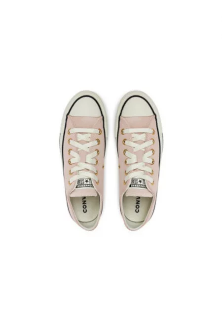 Дамски маратонки - A13816C -  Естествена кожа - Розово