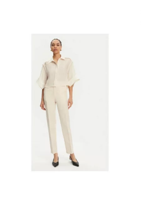 Дамски панталон  25E251PA1381709 - Вискоза/Лен - Бежов - Бежов