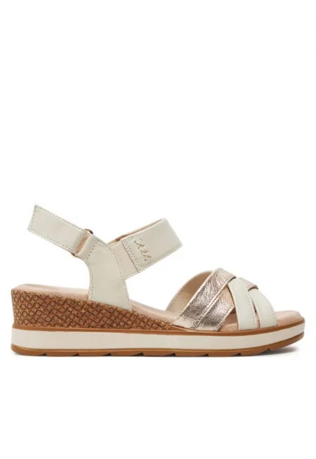 Дамски сандали  303666385 - Естествена кожа - Екрю