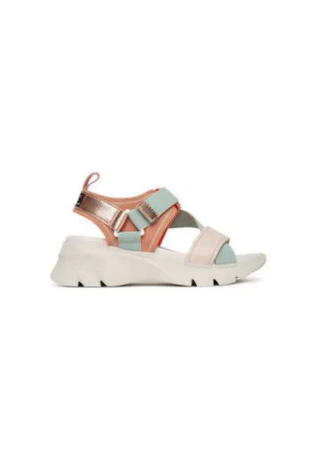 Дамски сандали - HV254007 -  Естествена кожа - Многоцветен