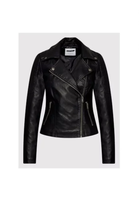 Дамско яке -  300081594 - Полиестер/Екокожа - Черно - Черен