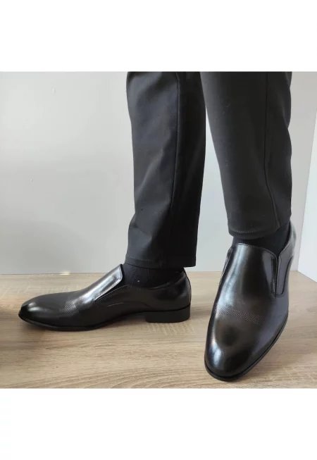 Елегантни мъжки обувки  003-7 - черни - Черен