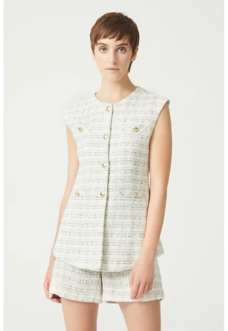 Елек от туид с копчета