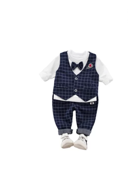 Ежедневен детски костюм - тъмносиня шапка