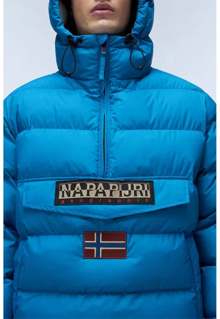 Капитонирано зимно яке Rainforest с лого - Кралско Синьо