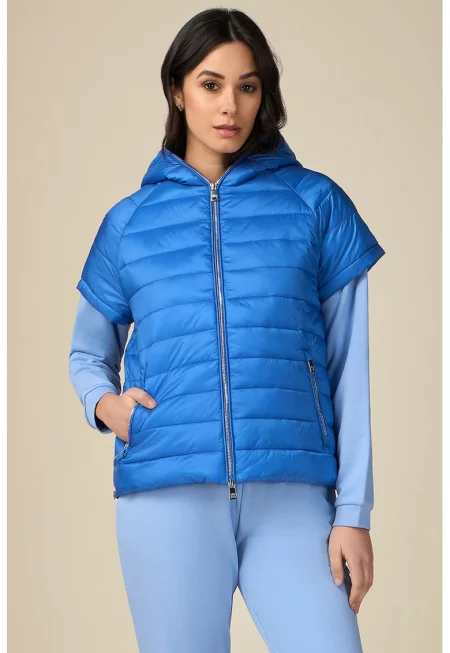 Капитонирано зимно яке с къси ръкави