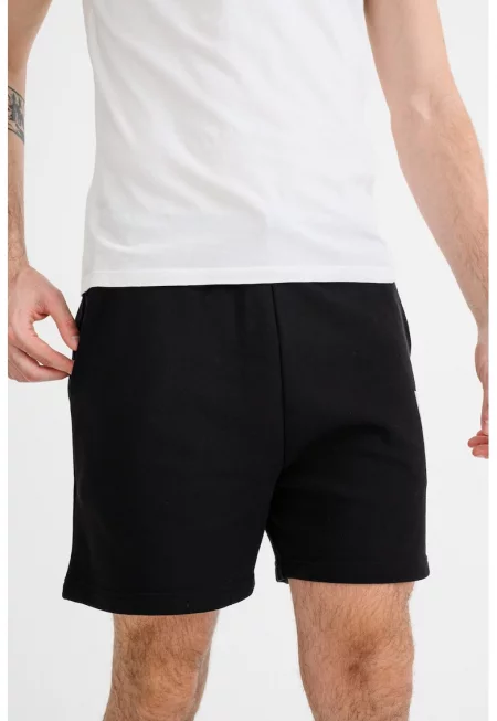 Къс панталон с джобове встрани - Бял/Черен