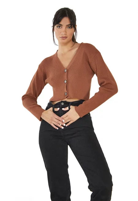 Къса жилетка с копчета