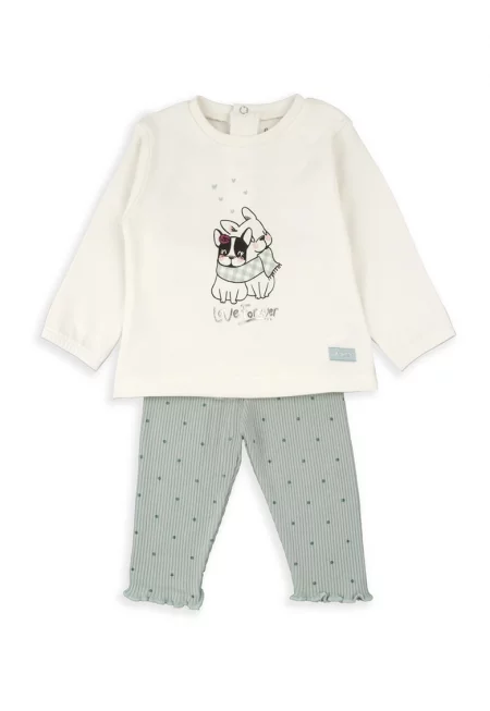 Клин с принт и суитшърт - 2 части