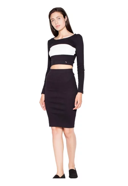 Комплект пола/горнище -  памук/еластан - черно