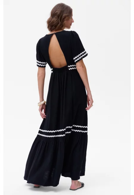 Макси рокля с изрязан гръб Stella