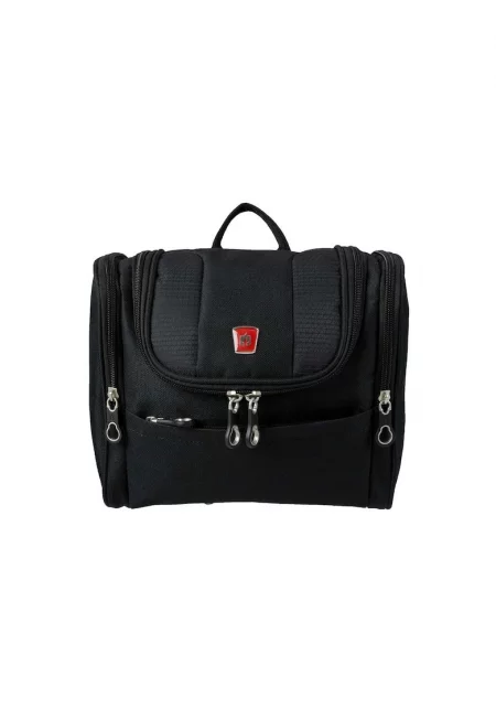 Мъжка козметична чанта -  серия Bath to go - 25 x 12 x 22 см - черна