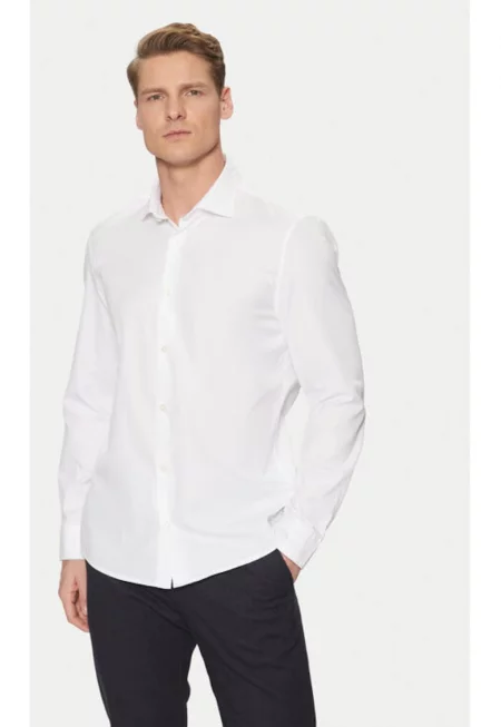 Мъжка риза - Marc O'Polo - 304824265 - Памук - Бяла - Бял