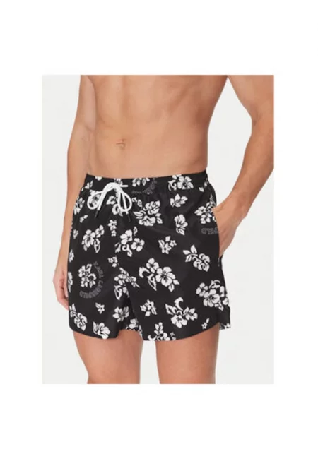 Мъжки бански шорти  A2M46035 - Полиестер - Черен - Черен