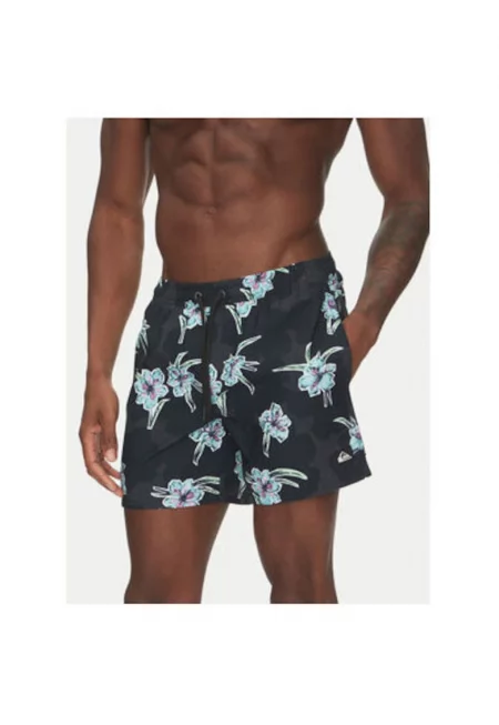 Мъжки бански шорти  EQYJV04121 - Полиестер - Черни