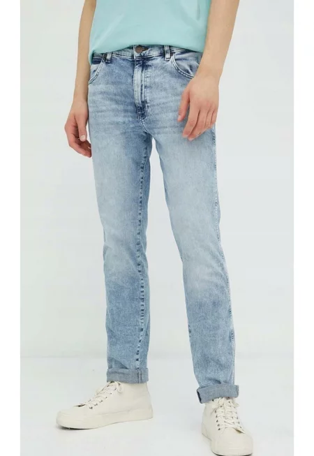 Мъжки дънки  Larston - памук/полиестер/еластан - втален модел - светлосин - Светлосин