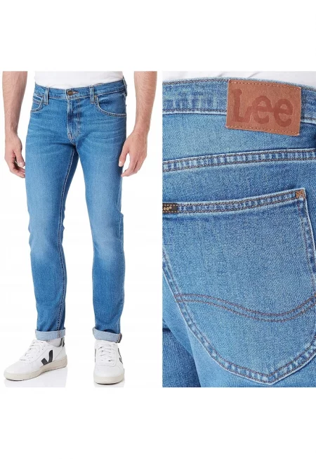 Мъжки дънки  Luke Slim Tapered - средно сини - еластични W30 L32