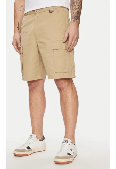 Мъжки къси панталони -  303594916 - Памук - Бежов