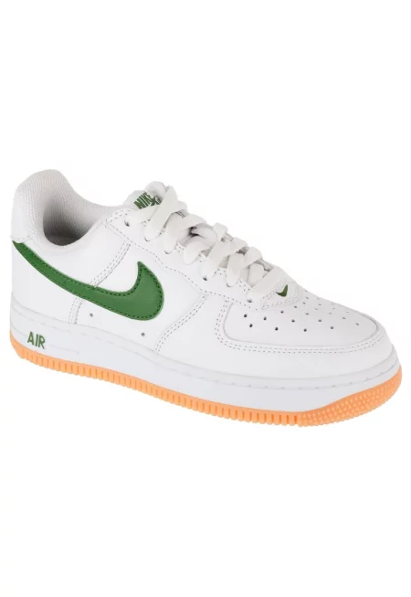 Мъжки спортни обувки -  Air Force 1 Low Retro QS - естествена кожа - бял - Бял
