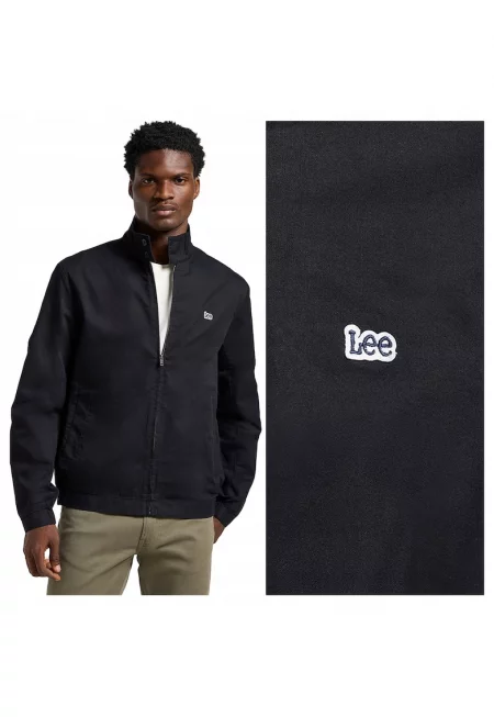 Мъжко яке -  Harrington Jacket - Regular Fit - Класически дизайн - Без качулка - Цип - Памук - L - Черно - Черен