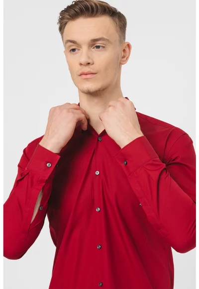 Памучна слим риза Jenno