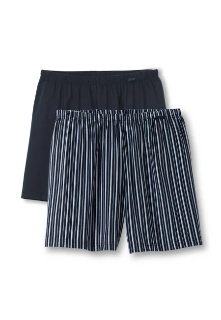 Памучни боксерки Benefits - 2 чифта - Бял/Тъмносин