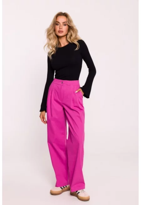 Панталон с ластик на талията - разкроен -