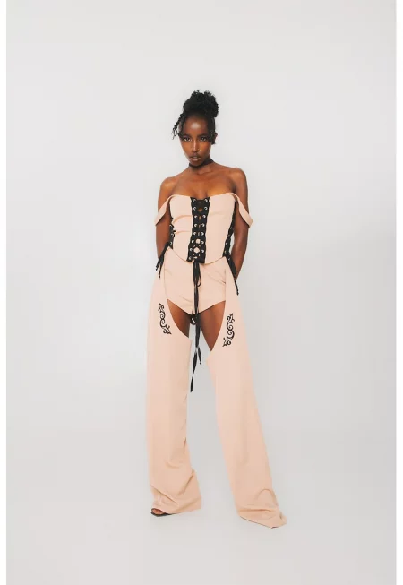 Панталон Tribeca с дизайн 2в1 - Бежов