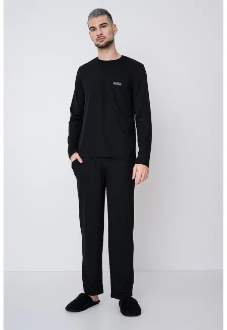 Пижама с лого - Черен