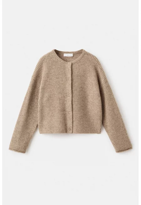 Плетена жилетка с копче