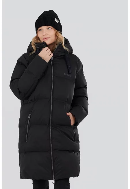 Подплатено зимно яке Vanessa с качулка - Черен