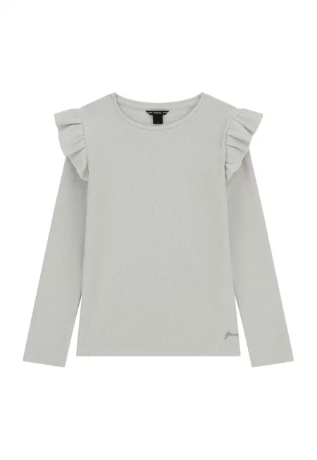 Рипсена блуза с дипли