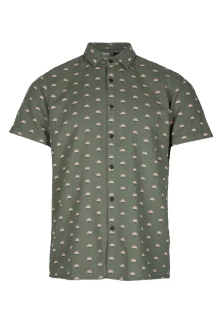 Риза  AOP Chambray - зелена