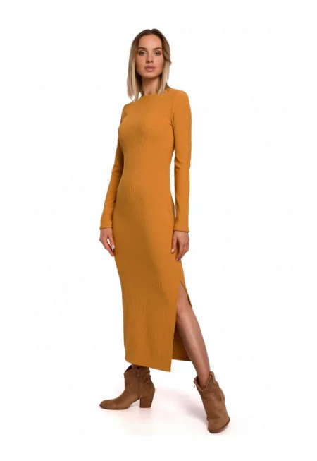 Рокля \ Полиестер / Еластан - Жълта