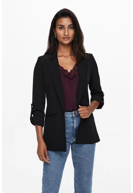 Сако без закопчаване с навит подгъв